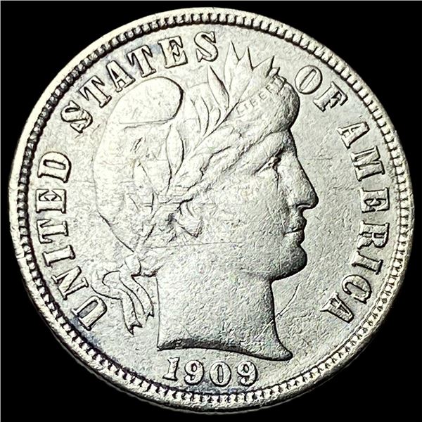 1909-S Silver Barber Dime CHOICE AU