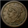 Image 1 : 1850 Braided Hair Half Cent ABOUT  UNCIRCULATED