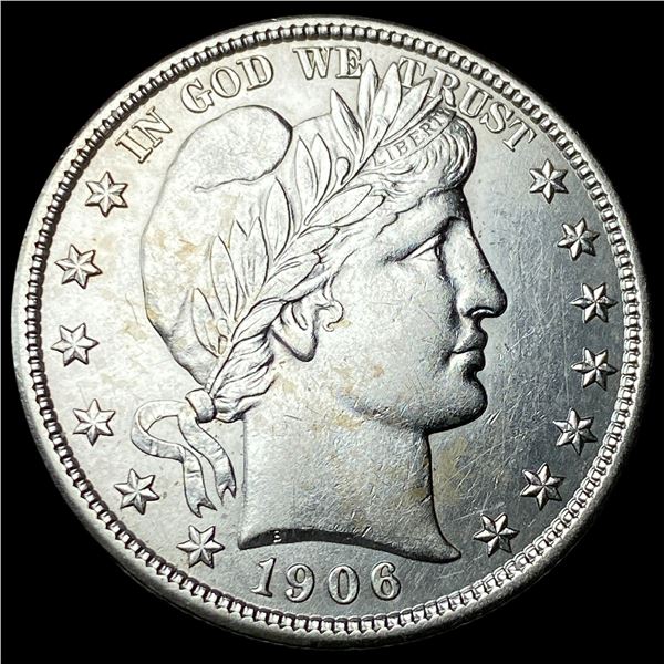 1906-D Silver Barber Half Dollar CLOSELY  UNCIRCULATED