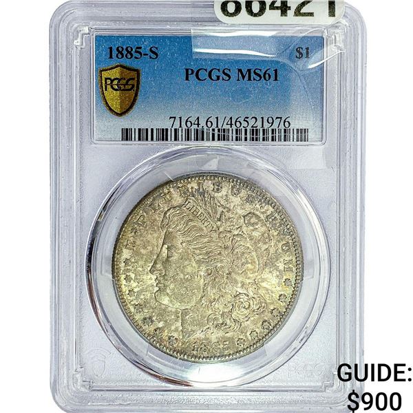 1885-S Morgan Silver Dollar PCGS MS61