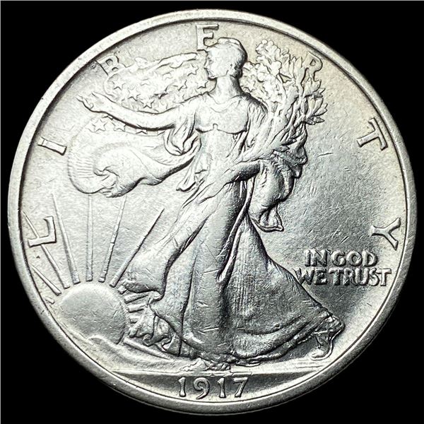 1917-D Silver Walking Liberty Half Dollar  CLOSELY UNCIRCULATED
