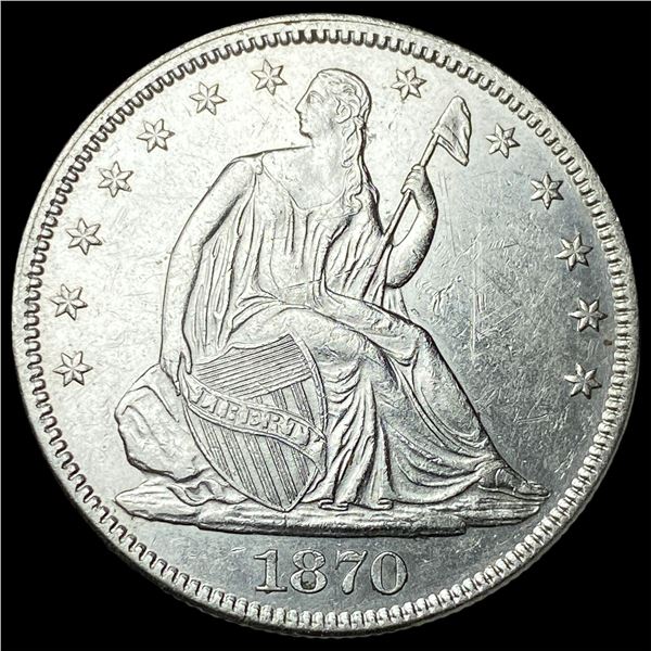 1870 Seated Liberty Half Dollar CLOSELY  UNCIRCULATED