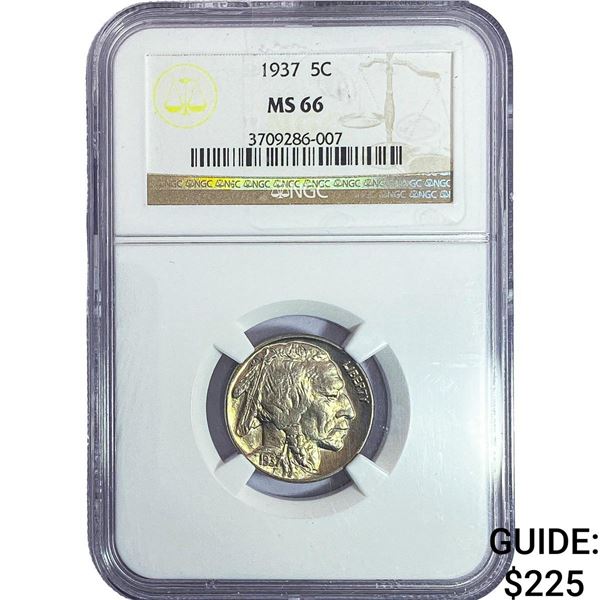 1937 Buffalo Nickel NGC MS66