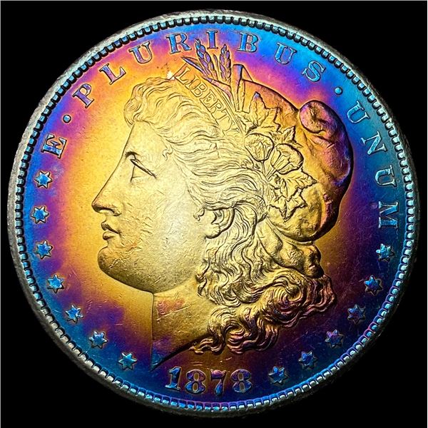 1878-CC Toned Silver Morgan Dollar  UNCIRCULATED