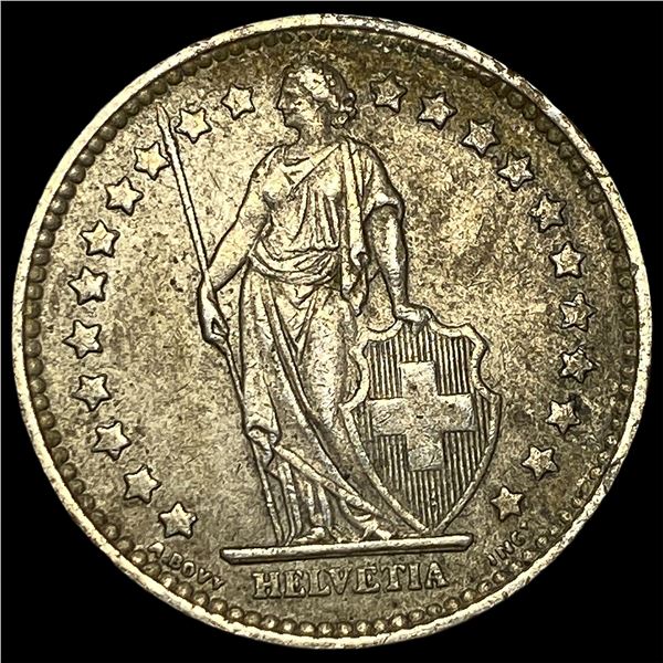 1957-B Switzerland .1342oz Silver Franc  CLOSELY UNCIRCULATED