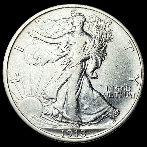 1918 Walking Liberty Half Dollar CLOSELY  UNCIRCULATED