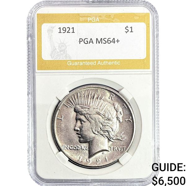 1921 Silver Peace Dollar PGA MS64+