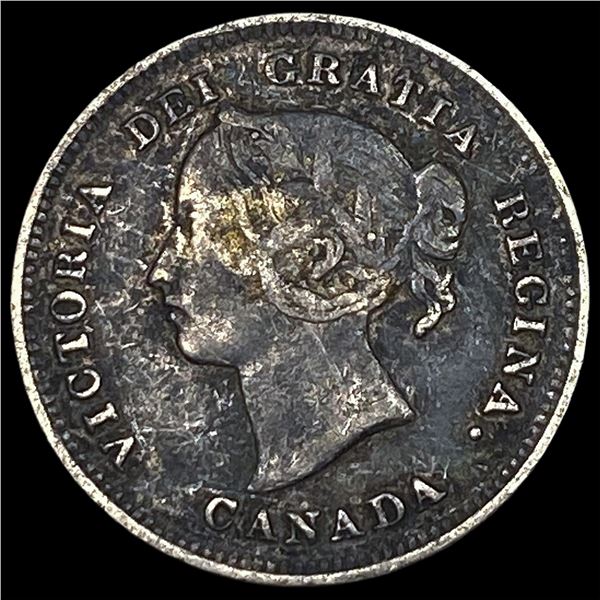 1889 Canada Silver 5 Cents NEARLY  UNCIRCULATED