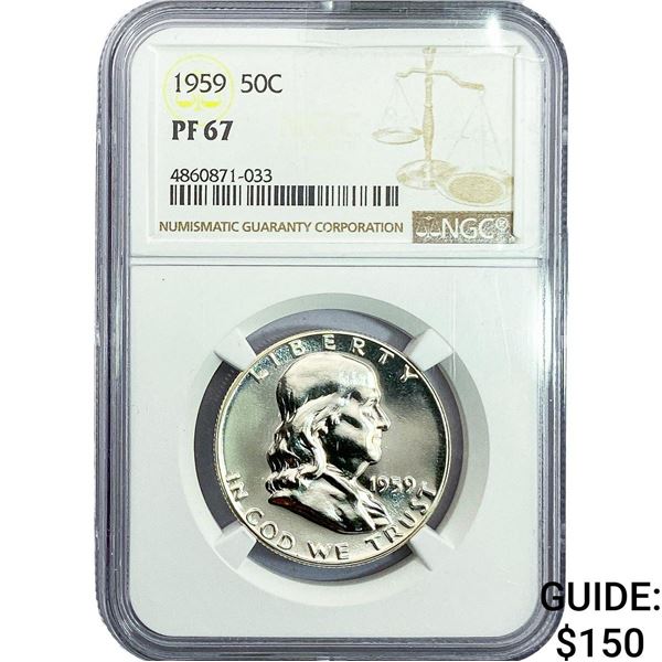 1959 Franklin Half Dollar NGC PF67