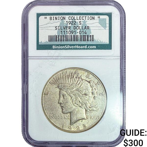 1922-S Silver Peace Dollar NGC