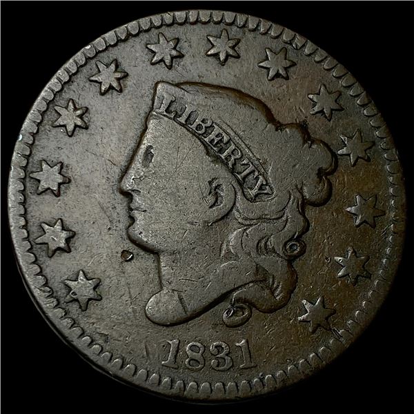 1831 Coronet Head Large Cent NICELY  CIRCULATED