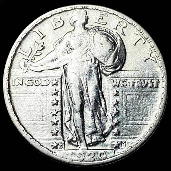 1920-S Silver Standing Liberty Quarter  CLOSELY UNCIRCULATED