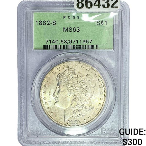 1882-S Morgan Silver Dollar PCGS MS63