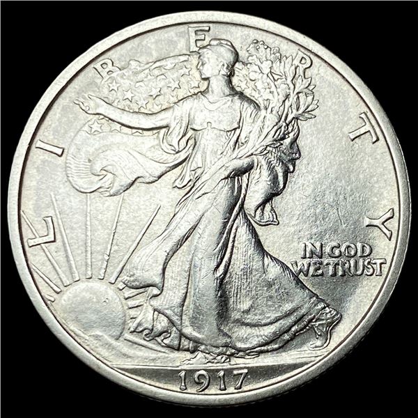 1917 Walking Liberty Half Dollar CLOSELY  UNCIRCULATED