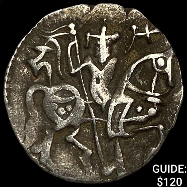 700-1000 AD India Rajput Silver Jital NEARLY  UNCIRCULATED