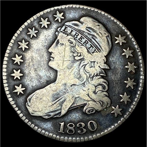1830 Capped Bust Half Dollar LIGHTLY  CIRCULATED