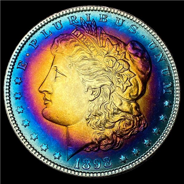 1898 Toned Morgan Silver Dollar UNCIRCULATED