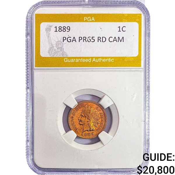 1889 Indian Head Cent PGA PR65 RD CAM