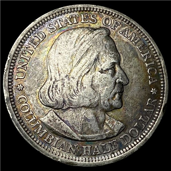 1893 Silver Columbian Expo Half Dollar NEARLY  UNCIRCULATED
