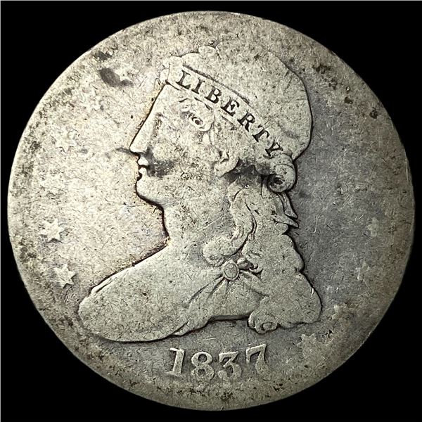 1837 Capped Bust Half Dollar LIGHTLY  CIRCULATED