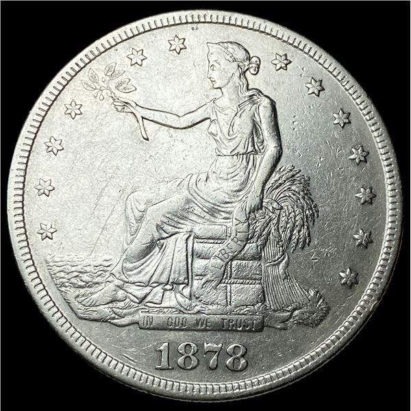1878-S Silver Trade Dollar NEARLY  UNCIRCULATED