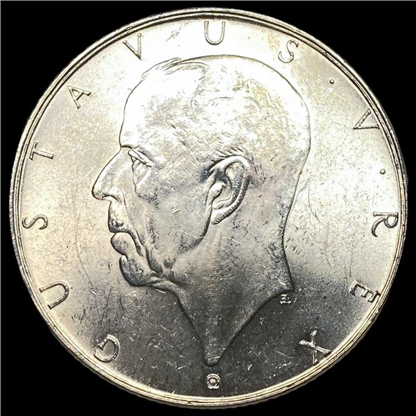 1938 Sweden Silver 2 Kroner UNCIRCULATED