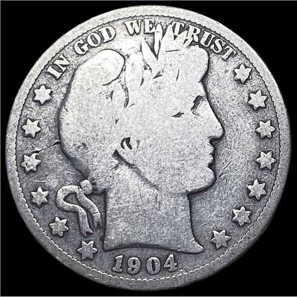 1904-S Silver Barber Half Dollar NICELY   CIRCULATED