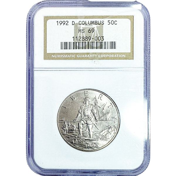 1992-D 50C Columbus NGC MS69