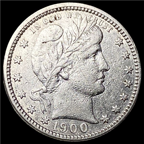1900-O Barber Silver Quarter HIGH GRADE