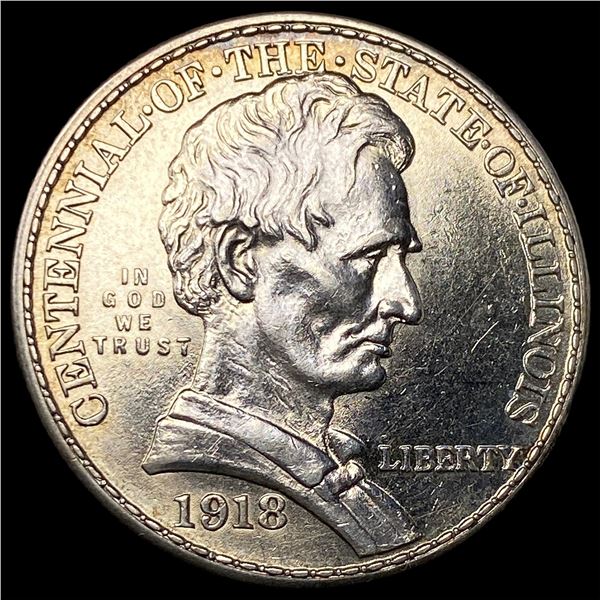 1918 Silver Illinois Centennial Half Dollar   UNCIRCULATED