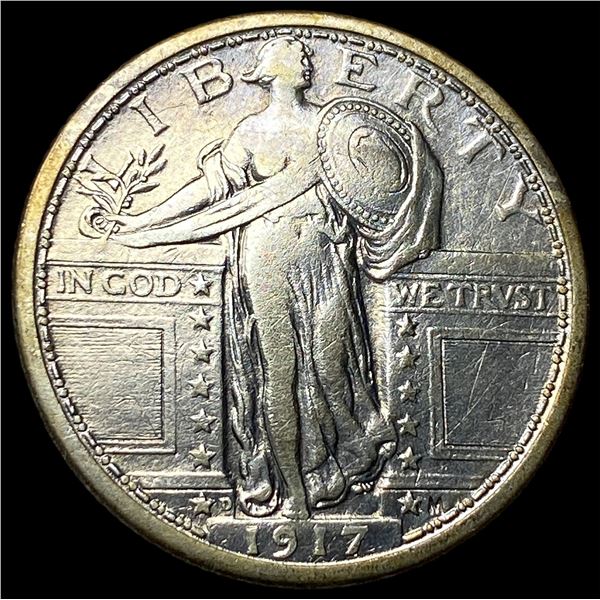 1917-D Type 1 Standing Liberty Quarter ABOUT   UNCIRCULATED
