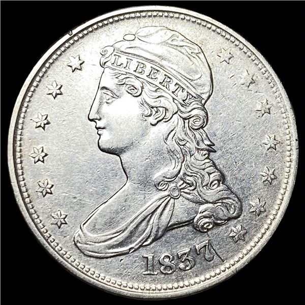 1837 Capped Bust Half Dollar NEARLY   UNCIRCULATED