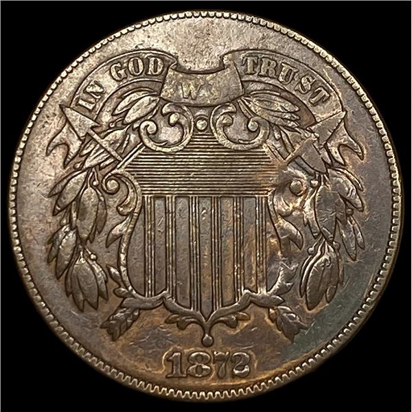 1872 Copper Two-Cent Piece LIGHTLY CIRCULATED