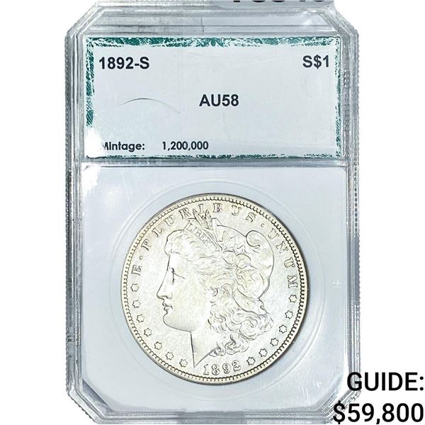 1892-S Morgan Silver Dollar PCI AU58