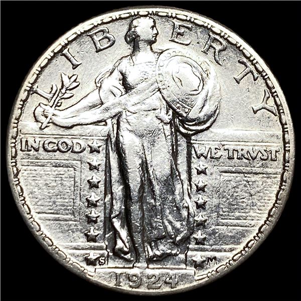 1924-S Silver Standing Liberty Quarter   CLOSELY UNCIRCULATED