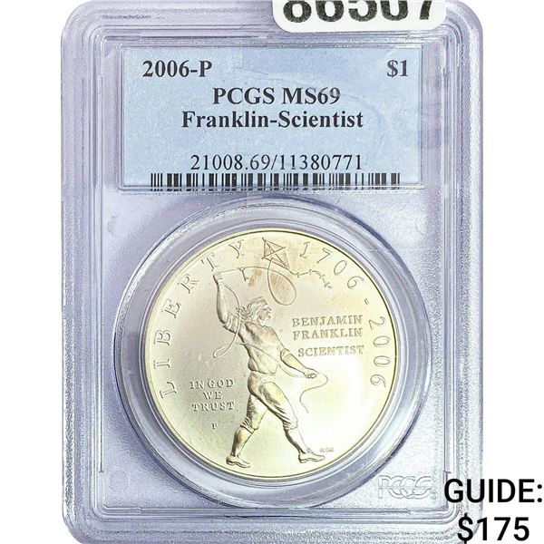 2006 $1 Franklin-Scientist PCGS MS69
