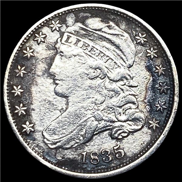 1835 Silver Capped Bust Dime ABOUT   UNCIRCULATED