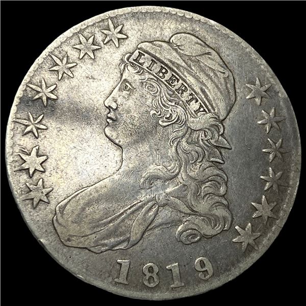 1819 Capped Bust Half Dollar NEARLY   UNCIRCULATED