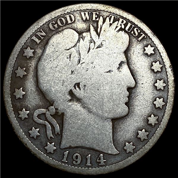 1914 Silver Barber Half Dollar NICELY   CIRCULATED