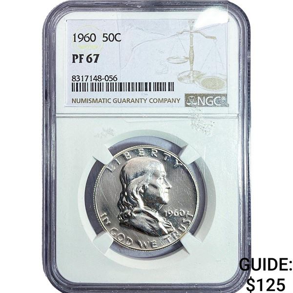 1960 Franklin Half Dollar NGC PF67