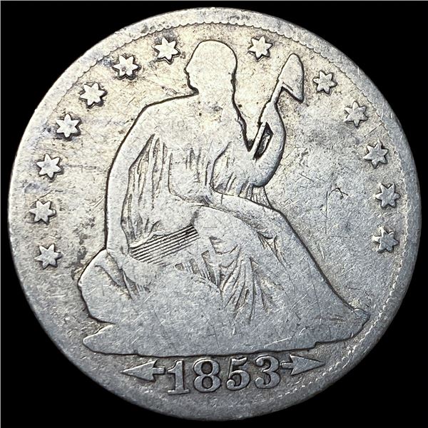 1853-O Arrows/Rays Seated Liberty Half Dollar   NICELY CIRCULATED