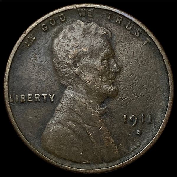 1911-S Lincoln Wheat Cent NEARLY UNCIRCULATED