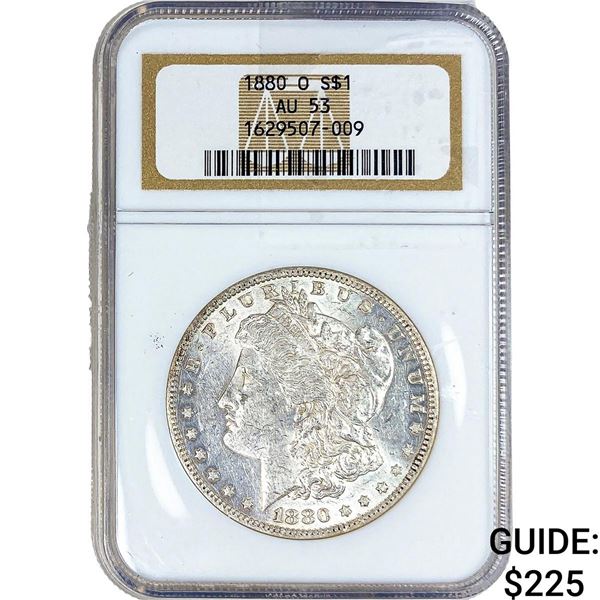 1880-O Morgan Silver Dollar NGC AU53