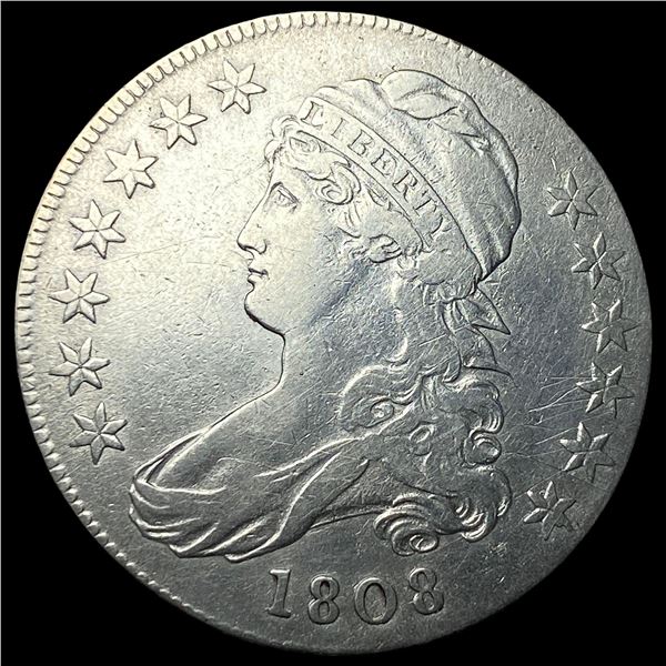 1808 Silver Capped Bust Half Dollar NEARLY   UNCIRCULATED