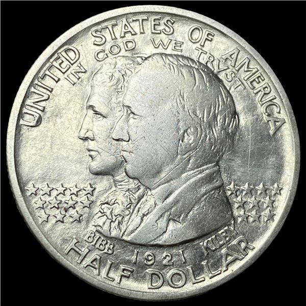 1921 Silver Alabama Centennial Half Dollar   NEARLY UNCIRCULATED