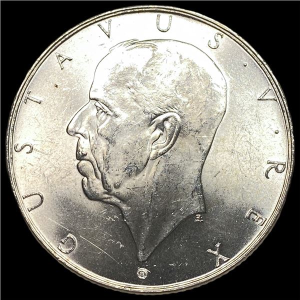 1938 Sweden Silver 2 Kroner UNCIRCULATED