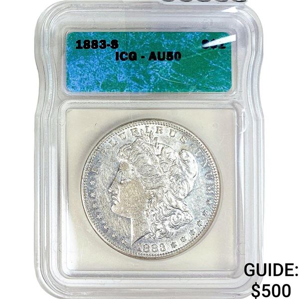 1883-S Morgan Silver Dollar ICG AU50