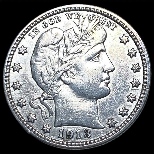 1913 Barber Silver Quarter CLOSELY   UNCIRCULATED