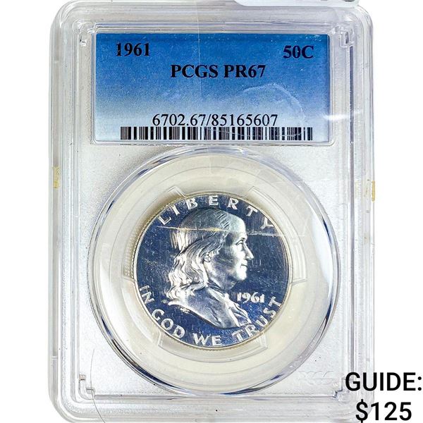 1961 Franklin Half Dollar PCGS PR67