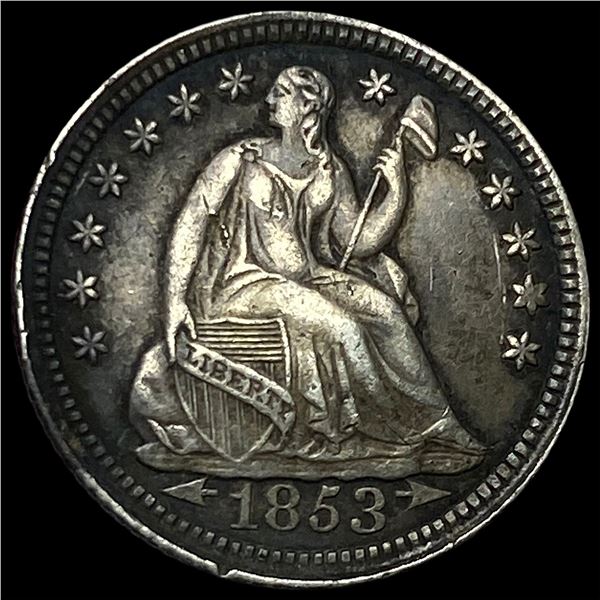 1853 Arrows Seated Liberty Half Dime CLOSELY   UNCIRCULATED